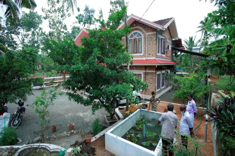 Long view of Green Nestle Heritage Homestay Kumarakom