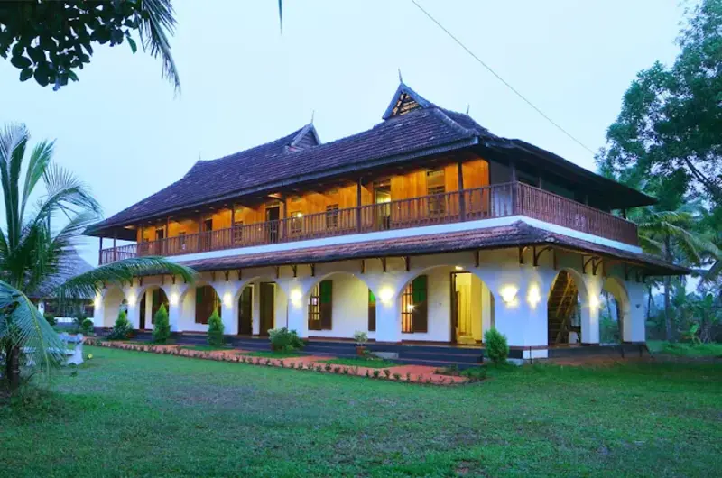 Kumarakom Heritage Resort front view – luxury heritage resort in Kumarakom