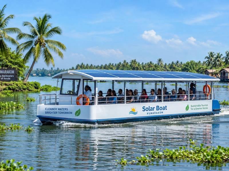 Solar Boat Set to Bring Affordable, Sustainable Backwater Travel to Kumarakom
